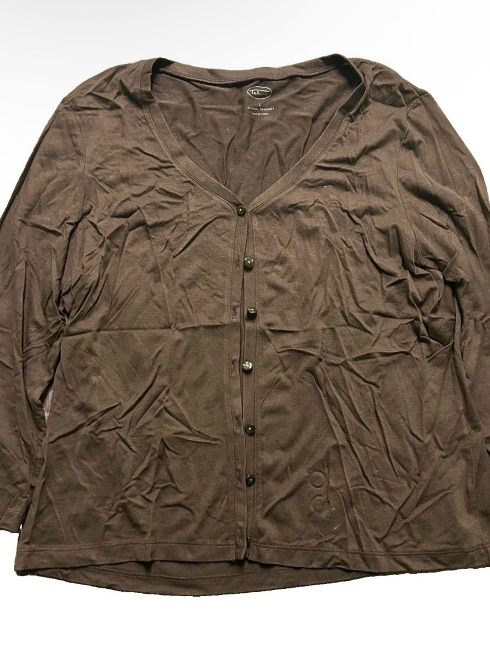 Women’s Talbots Brown Lightweight Button Up Cardigan Size Large
